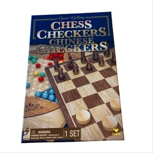 Chess, Checkers and Chinese Checkers Board Game Set Toy